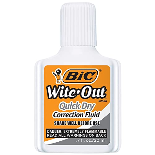 Bic Wofqd12We Wite-Out Quick Dry Correction Fluid, 20 Ml Bottle, White, 1/Dozen #TOP2