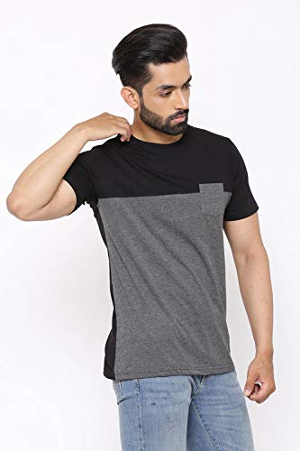 Image of WYC Men's Classic Fit T-Shirts /Cotton T-Shirts for Mens /Colorblock Tshirt /Half Sleeves T Shirt /Round Neck Tshirt for Mens & Boys-Combo