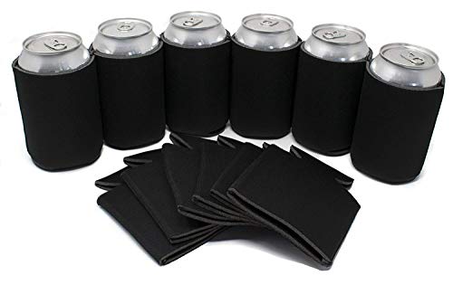 TahoeBay 25 Blank Beer Can Coolers, Plain Bulk Collapsible Soda Cover Coolies, DIY