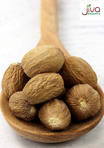 Jiva Organics Organic Nutmeg Whole 8 Ounce Bag - 100% Natural & Non-Gmo Spice #TOP2