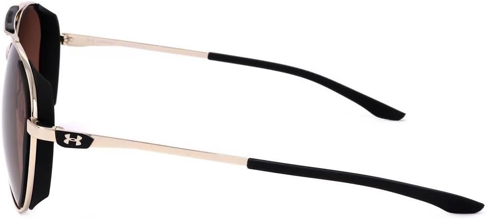 Under Armour UA 0008/G/S Oval Sunglasses, Light Gold/Brown, 55mm, 19mm