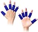 10 PCS Sport Elastic Arthritis Trigger Finger Sleeves Braces Knuckle Compression Protector Prevent Calluses (Blue)