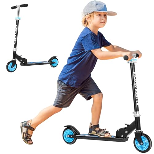 Patinetas Patines Y Scooters, Sports NOVANGUA Scooter para niños, 2 Llantas Plegables, Ligero y con manubrio de Altura Adjustable, 4 Niveles Ajustables,50 kg para niños de 3 a 10 años, Freno...
