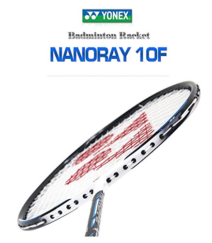 Yonex NANORAY 10F New Badminton Racket 2017 Racquet Blue 4U/G5 Pre-Strung with a Half-Length Cover (NR10F-BLUE)