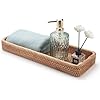 Amazon.com: Rattan Bathroom Vanity Trays Toilet Tank Baskets Long Narrow Hand Towel Storage ...