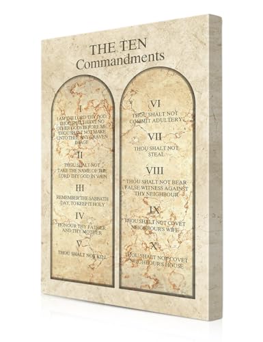 DECORARTS - The Ten Commandments Wall Decor Catholic Church Version. Giclee Print Wall Art for Home Decor and Wall Decor.18x12, Made in USA