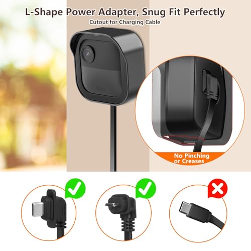 Wall Mount for Blink Outdoor Camera, Weatherproof Protective Housing with Charging Cutout for All-New Blink Outdoor 4 (4th Gen) & (3rd Gen), 360° Adjustable Bracket for Blink Security Camera System - Thumbnail 3