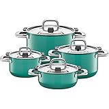 Das Schiebesystem mit Öffnungen und der Fingerschutz am Deckel sorgt für kontrolliertes Abdampfen und sicheres Abgießen. Die Bodenkonstruktion sorgt für eine gleichmäßige und lange Wärmespeicherung