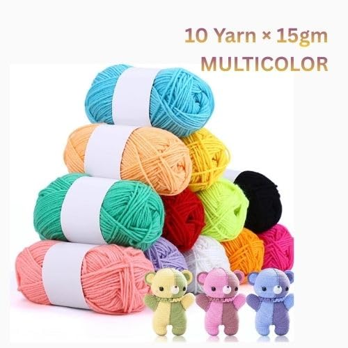 Image of LeafLoom Crochet Set, Crochet Kit for Beginners with Yarn, Ergonomic Hook, Needles, Stitch Markers, Scissors & Tape Measure - Complete DIY Amigurumi Starter Set(DIY Beginners Crochet kit)