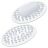 Mabor 2 Stück Transparente Seifenablage Kunststoff Seifenhalter Ovale Seifenschale mit Ablauf für...