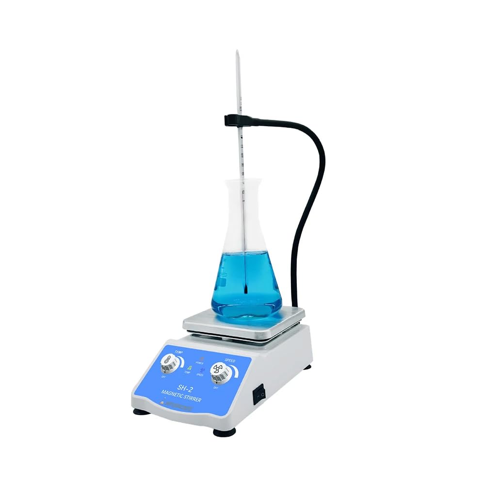 Agitatore Magnetico, Velocità Regolabile, Miscelatore per Riscaldamento Verticale Elettrico da Laboratorio, Agitatore da Tavolo