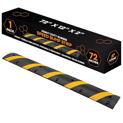 Xpose Safety 6 ft Rubber Speed Bump (1 Pack)