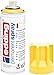 edding 5200 spray permanent - jaune trafic mat - 200 ml - peinture acrylique pour peindre ou décorer verre, métal, bois, céramique, plastique, toile - peinture acrylique en aérosol