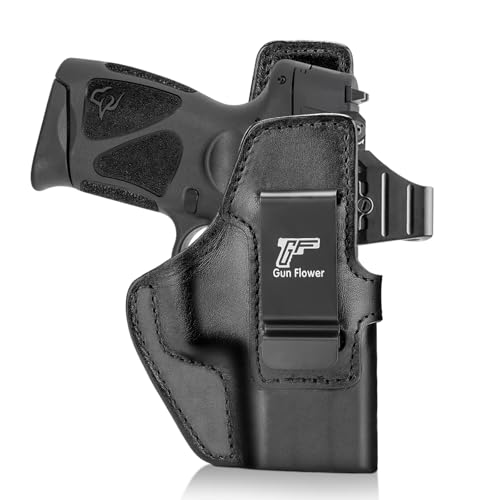 IWB Leather Holster for Taurus G3C/ G2C/ G2S/ G3C TORO/ TX22 Compact/ PT111/ PT140 G2, Optic Cut, Inside Waistband, Appendix Concealed Carry, Fits 1.5