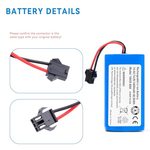 3400mAh M210 Battery Replacement for Lefant M1 M210 M210B M210P M213 M213S T700 Series Robot Vacuum Cleaner with Tools (14.4V/14.8V) by RDSJK - Image 4