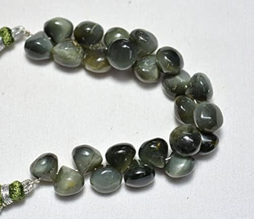Perles œil de chat vertes 9mm LKBEADS pierres fines oignon de qualité joaillerie