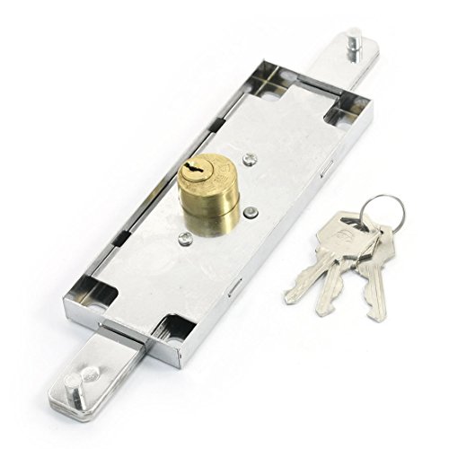 Image of Aexit Silver Tone Padlocks & Hasps Slot Keyway Rolling Shutter Door Roller Key Lock Keyed Padlocks for Warehouse