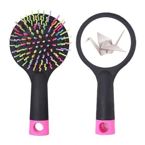 Brosse à cheveux démêlante géométrique motif grue origami pour cheveux noués