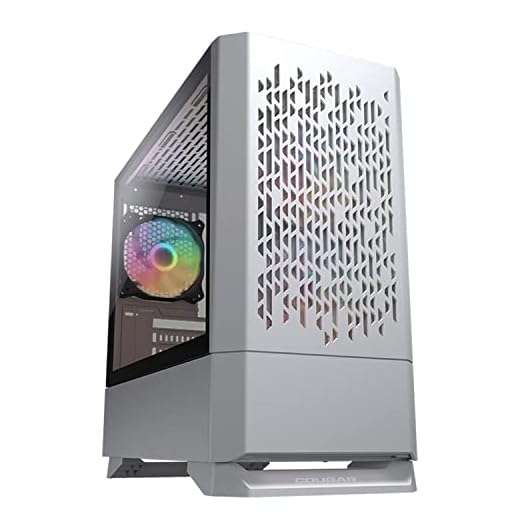 Gabinete Gamer Cougar MG140 AIR RGB, Mini Tower, Vidro Temperado, mATX, White, Sem Fonte - 385JM80.0002