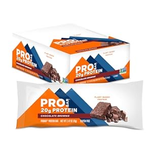 PROBAR – PROTEIN Bar, Chocolate Brownie, Non-GMO, Gluten-Free, Healthy, Plant-Based, Whole-Food Ingredients, Natural Energy (12 Count)
