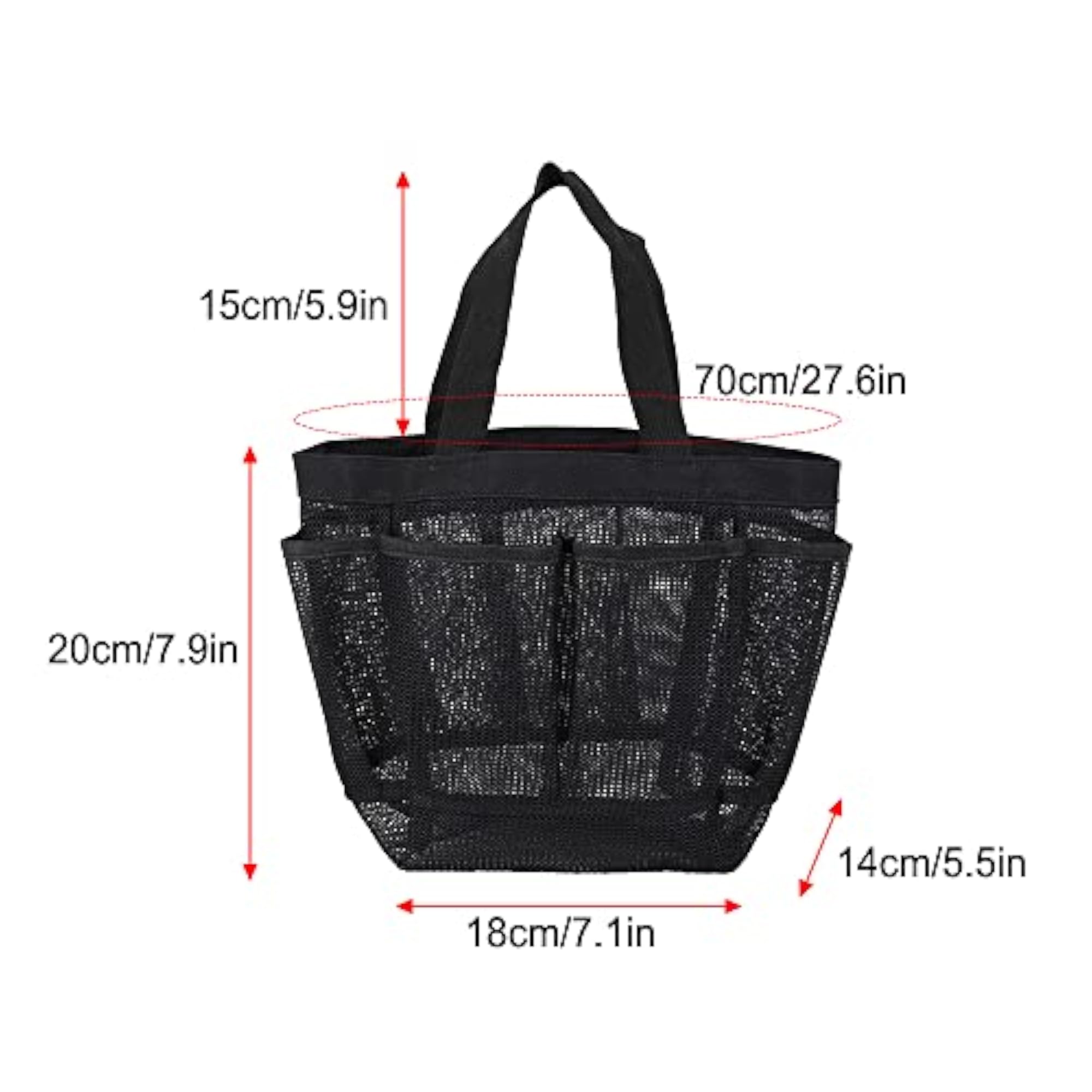 Mesh Shower Bag Hanging Toiletry Bag for College Dorms
