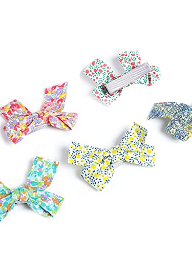 Combo of 13 pcs Printed Bow Hair Clips