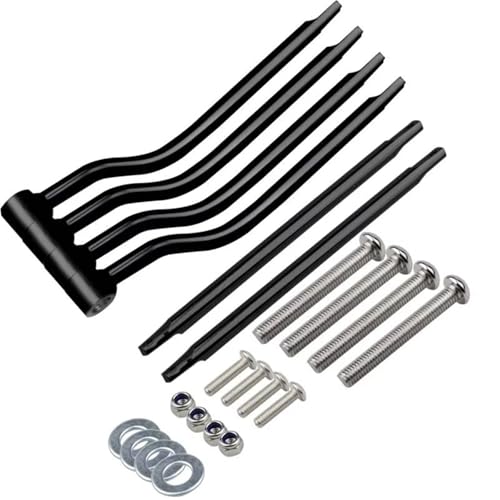 Porte-bagages moto et support sac latéral universel noir résistant