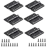 6 pezzi cerniere nere in lega di zinco 40x40mm, cerniere per telaio porta, cerniere per profilo in alluminio, set di installazione per scanalatura profilo di estrusione in alluminio 2020 6mm