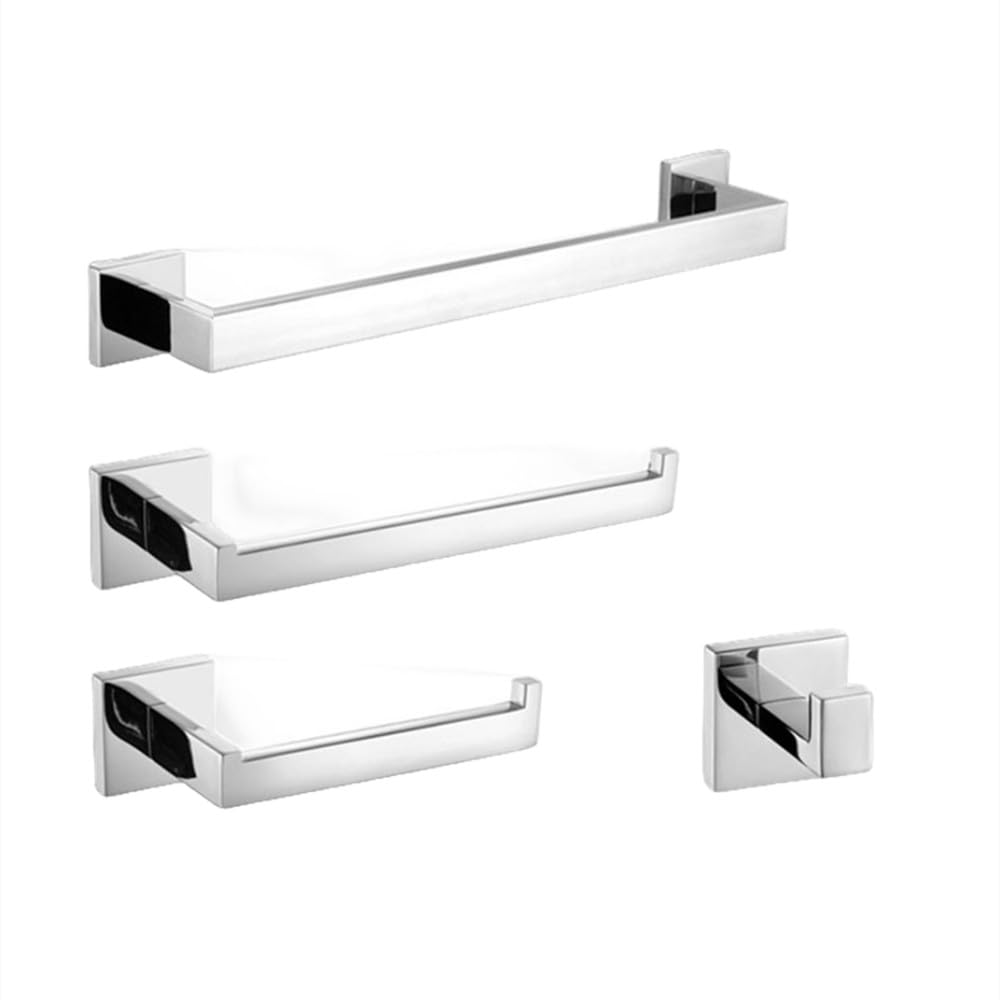 Porte-papier toilette et barre de serviette en acier inoxydable chrome pour accessoires de bain