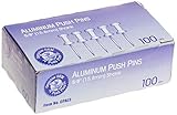 ADVANTUS Aluminum Head Push Pins, Steel 5/8-Inch Point, Silver, 100 per Box (CPAL5)