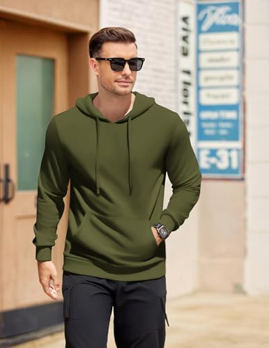 Image of COOFANDY Men's Hooded Pullover Casual Long Sleeve Drawstring Gym Hoodies Sweatshirts with Pocket