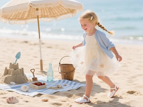 Image of Otter MOMO Girls Open Toe Princess Flat Sandals with Comfort Sole Summer Sandals