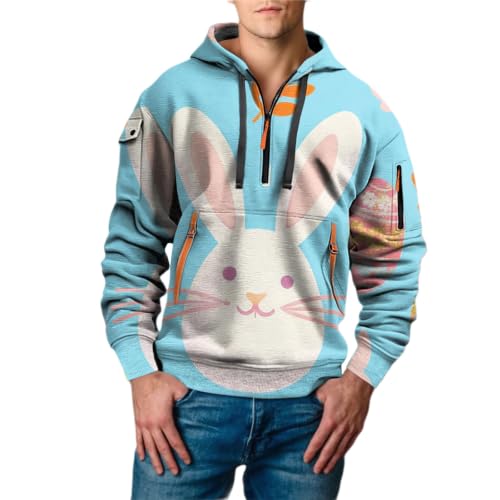 Sudadera de hombre con media cremallera manga larga en talla XL