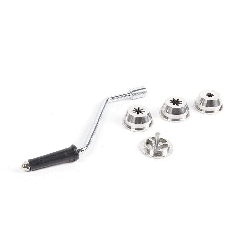 YINZINR Manual Churros Maker Machine, 5L Commercial Stainless Steel Modern Churro Maker, 4 Nozzles, Latin Fruit Donut Machine for Restaurant Kitchen