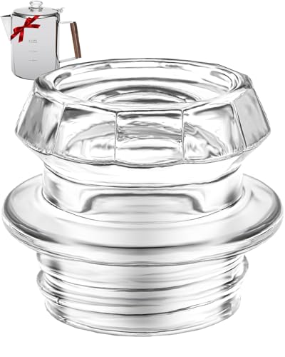 MEREZA Coffee Percolator Glass Top Replacement Glass Knob Top for Coletti Coleman Eurolux Stansport Texsport Stovetop Coffee Percolator with Filter