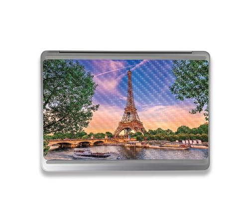 Image of MightySkins Carbon Fiber Skin Compatible With Microsoft Surface Laptop Studio 2 (2023) Full Wrap Kit - Eiffel Tower | Protective, Durable Textured Carbon Fiber Finish | Easy To Apply | Made in the USA