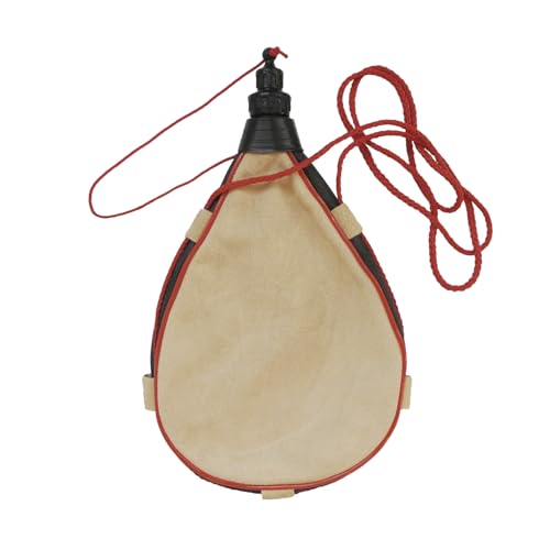 Bota de Vino Capacidad 1,0 Litro de Capacidad, Fabricada en Piel Vacuno con Interior de látex, cantimplora para Todo Tipo de Bebidas, Vino, Agua, refrescos.