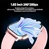 Smart Watch para Hombre Mujer, Contestar/Hacer Llamadas, Recordatorio de Información, Pantalla Táctil HD Completa de 1.83'' TFT, Rastreadores de Fitness, Múltiples Modos Deportivos, Más de 100 Caras de Reloj, Compatible con Android e iOS 8