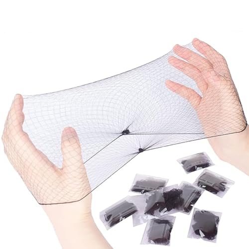 WeKen 30 Pcs Hair Nets, 22 Inches Invisible Hairnets for Women, Elastic Edge Mesh Hair Nets for Food Service, Ballet Bun, Sleeping, Black