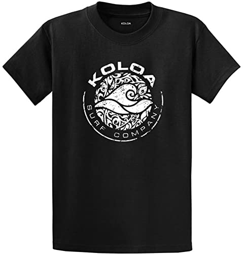 Koloa Surf Co. Circle Wave Logo Heavyweight Cotton T-Shirts in Regular, Big and Tall Sizes