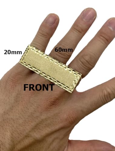 Generic 18k Gold Plated Brass Ring, 3 Finger Plain Design, size 11 hip hop style2