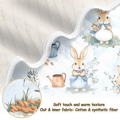 Image of vvfelixl Baby Swaddle Blanket for Boys Girls Peter Bunny Friend Baby Blanket for Newborn Nursery Blanket for Crib Stroller 30x40 in