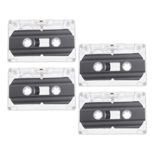 MUSISALY Cinta de Casete Vacía para Decoración Vintage y Bricolaje, 4 Piezas de PC Resistentes, No se Desvanecen Rompen, Adecuado para Sala y Oficina