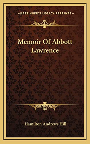 Memoir Of Abbott Lawrence