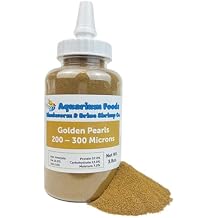 Golden Pearls 200-300 Microns for Tropical Fish Fry, Babies, Guppies, Tetras, Bettas, Nano Fish, for Corals, Anemones, Reef Tanks...3.8oz Squeeze Bottle