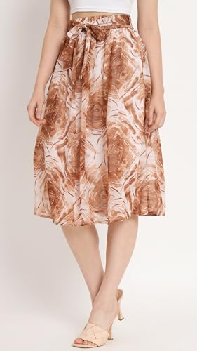 Image of NUEVOSDAMAS Women Floral Printed Midi Skirt