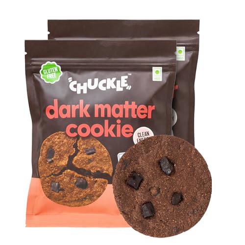 Chuckle Dark Chocolate Cookies with Jaggery, Oats & Cocoa 100g (2 Pack x 50g), Chocolate Biscuit without Palm Oil, Gluten Free Tea Time Healthy Cookies for Kids & Adults