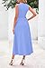 PRETTYGARDEN Spring Casual Dresses for Women 2025 Summer Business Work Midi Sleeveless A Line Pleated Cocktail Dress(Sky Blue,Medium)