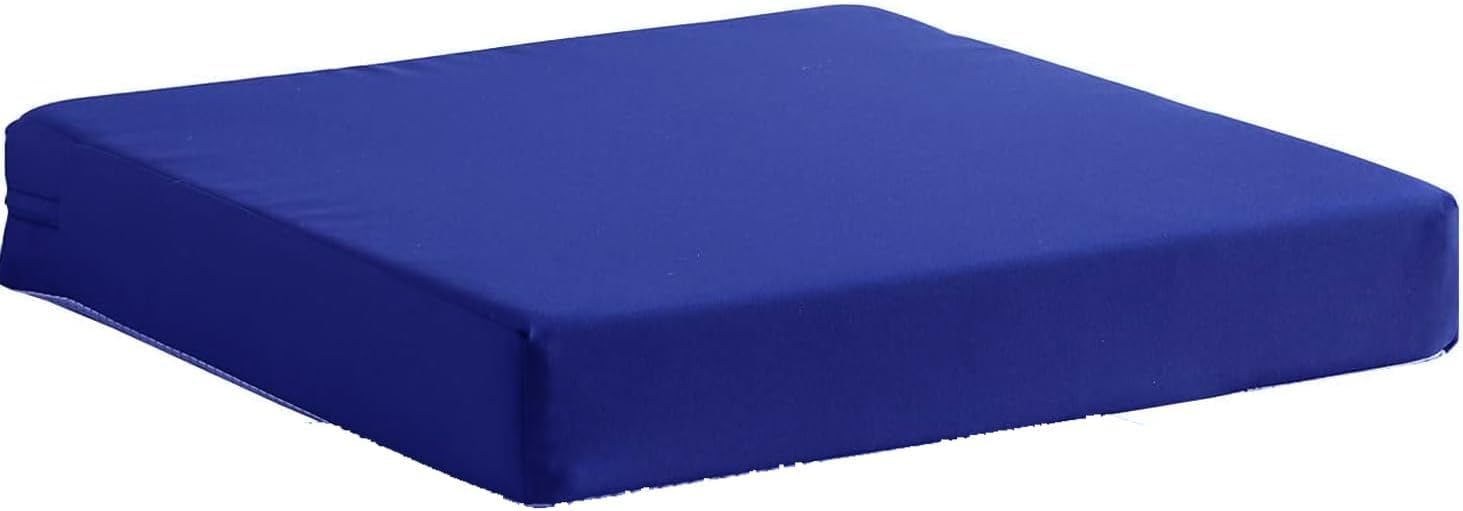 Pinkfairy Water-Resistant Chair Cushion For Rattan Furniture - Outdoors Foam Seat Pads 4cm - Removable Cover, Garden Patio Coffee Shop (Royal Blue, 40 x 43cm / 16" x 17")