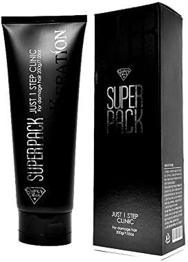 Super Pack For Extremely Damaged Hair 7.05oz - Keratin Hair Treatment Pack Supply Nutrition & Moisture - Just 1 Step Clinic & Quick Repair